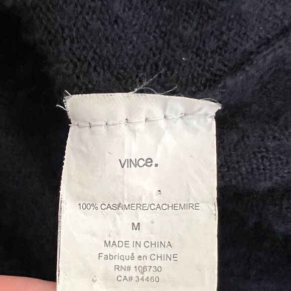 Vince Black V-Neck Half Sleeve Cashmere Cardigan M ($395) - Picture 4 of 4